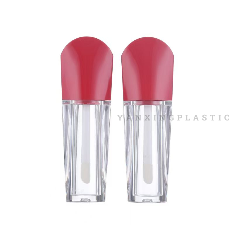 Manufacturer Supplies Fan-shaped Lip Gloss Bottle Packaging Lip Glaze Empty Tube Transparent Bottle Empty Bottle Makeup Lip Glaze Packaging Material Empty Tube