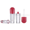 Manufacturer Supplies Fan-shaped Lip Gloss Bottle Packaging Lip Glaze Empty Tube Transparent Bottle Empty Bottle Makeup Lip Glaze Packaging Material Empty Tube