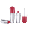 Manufacturer Supplies Fan-shaped Lip Gloss Bottle Packaging Lip Glaze Empty Tube Transparent Bottle Empty Bottle Makeup Lip Glaze Packaging Material Empty Tube