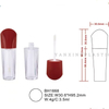 Manufacturer Supplies Fan-shaped Lip Gloss Bottle Packaging Lip Glaze Empty Tube Transparent Bottle Empty Bottle Makeup Lip Glaze Packaging Material Empty Tube