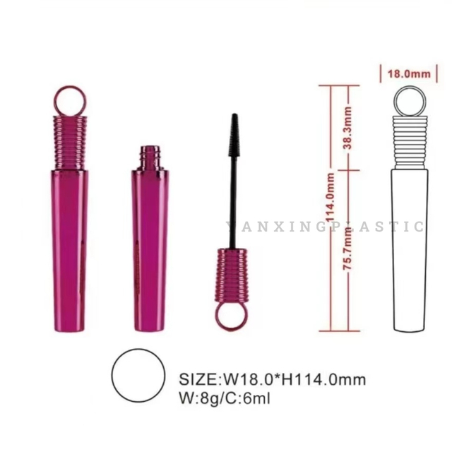 Factory Direct Supply of New Fashionable Mascara Tube Cosmetic Packaging Materials Cylindrical Empty Tube Cosmetic Packaging Bottle